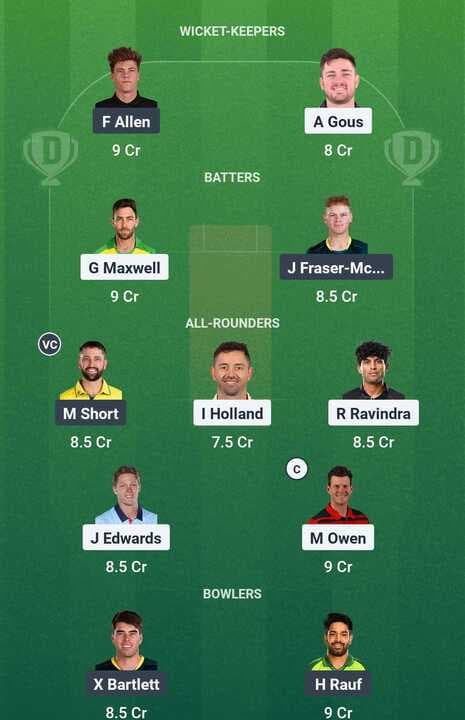 MLC 2025 - WAF vs SFU: Dream11 Team